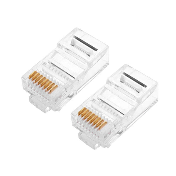 10-50X RJ45 Pass Through CAT6 Connector Modular Plug CAT5e CAT5 Network Ethernet