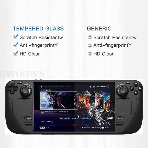 Tempered Film Tempered Glass Full Screen Console Protector Cover For Steam Deck