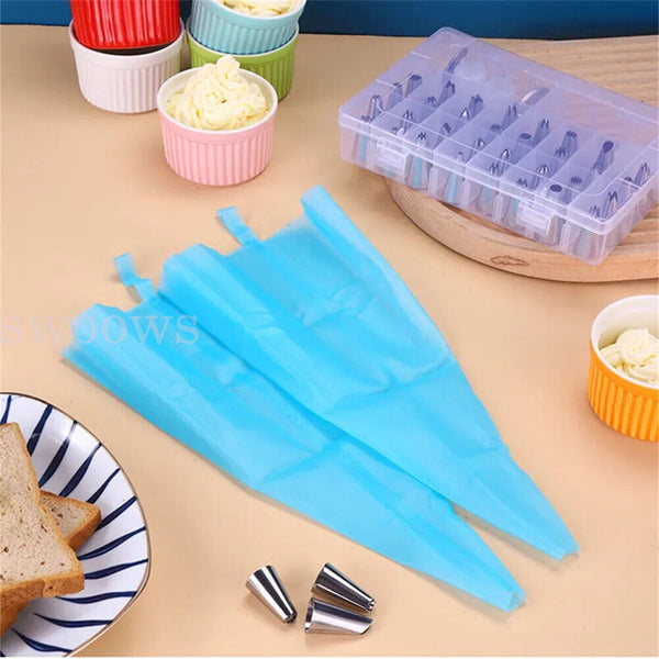 Cake Decorating Kit 27 Pieces Tools Baking Nozzles Piping Tips Icing Bag