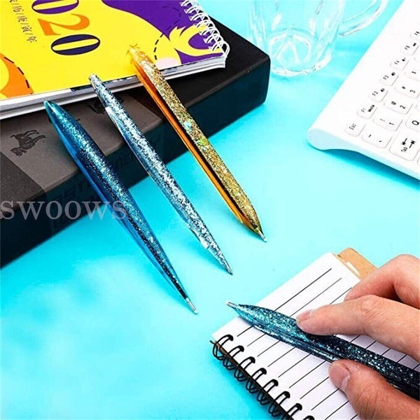 28pcs Silicone Epoxy Resin Mould Ballpoint Pen Mold Casting Jewelry Making DIY