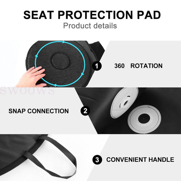 Portable Car Seat Cushion Rotation 360° Swivel Mobility Aid Moving Car Chair Pad