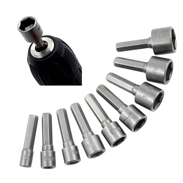 5-13mm Hex Socket Sleeve Magnetic Nut Driver Set Drill Bit Adapter Power Tool AU