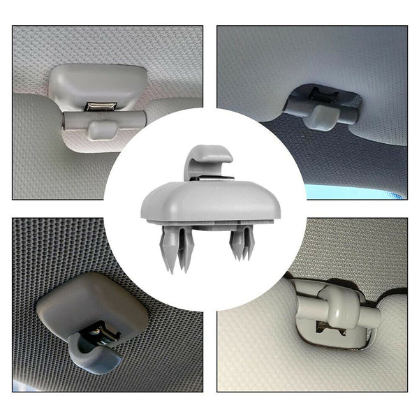 2pcs Sun Visor Clip Holder Hook Bracket For Audi A3A4LA5A6LQ5Q3 8U0857562A Gray