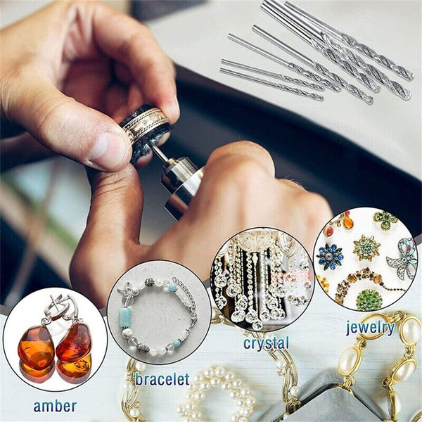 20pcs Diamond Drill Bit Set 4 Sizes 1mm 1.5mm 2mm 2.5mm Twist Tip Jewelry