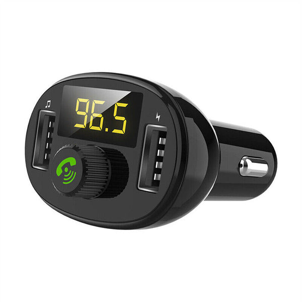 Bluetooth 5.0 Radio Car Kit Wireless FM Transmitter Dual USB Charger MP3 Player