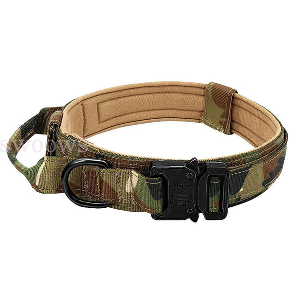 Tactical Dog Collar Military Heavy Duty Pet Collar With Metal Buckle Adjustable