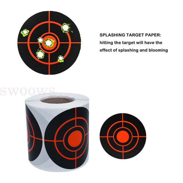 250X/Roll Shooting Target Self Adhesive Target Sticker Targets Splatter Reactive