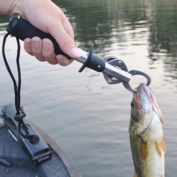 15KG Stainless Steel Fish Lip Grabber Gripper Fishing Tool Grip Tackle Scale