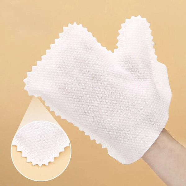 1-100PC Fish Scale Cleaning Duster Gloves Soft White For Window Glass Floor Desk