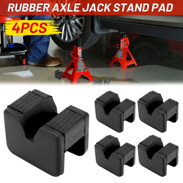 4Pcs Rubber Axle Jack Stand Pad Adapter Frame Rail Protector Slotted 2-3 Tons O