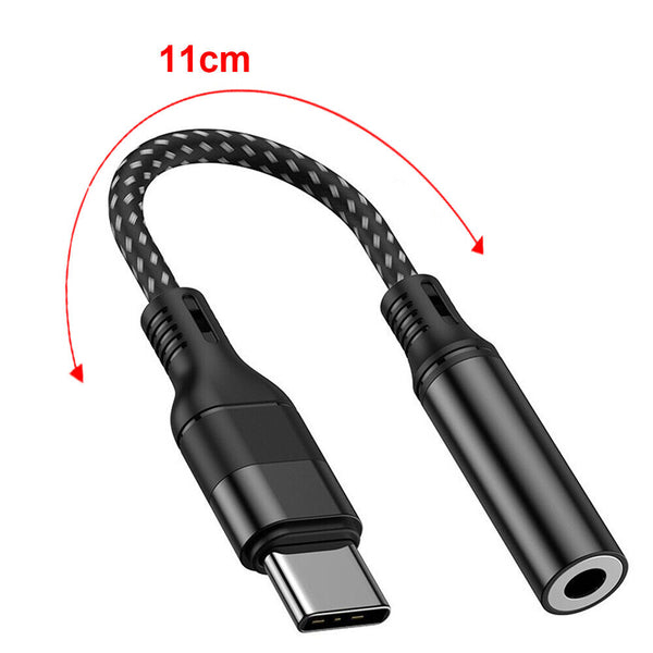 USB C To AUX 3.5mm Audio Headphone Jack Adapter AUX Cable For iPhone 15 Samsung