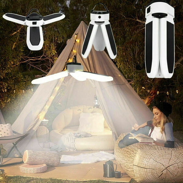 Solar Camping Light LED Lantern Tent Lamp Outdoor Hiking Lights USB Rechargeable