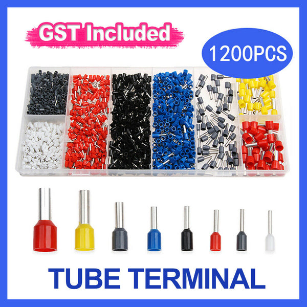 1200PCS Cable Cord Pin End Bootlace Ferrule Terminal Wire Crimp Connector Kits