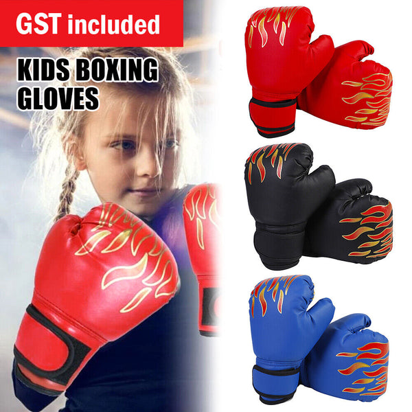 Children Kids Boxing Sparring Training Gloves MMA Kick Boxing Punching Gloves AU