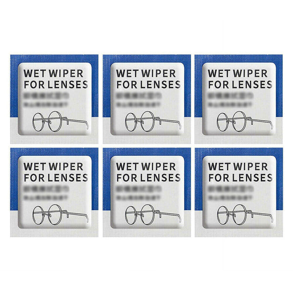 100Pcs Glasses Cleaner Wet Wipes Cleaning Lens Disposable Anti Fog Portable AU