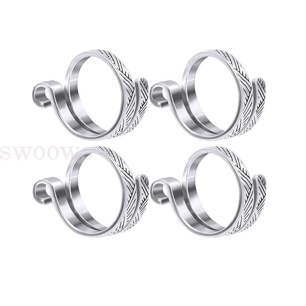 4pc Crochet Finger Ring Adjustable Crochet Tension Ring Open Yarn Guide Finger