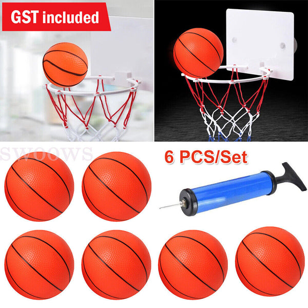 Durable Basketball Mini Children Inflatable With Pump Kids Sports Toy Ball 6 Set