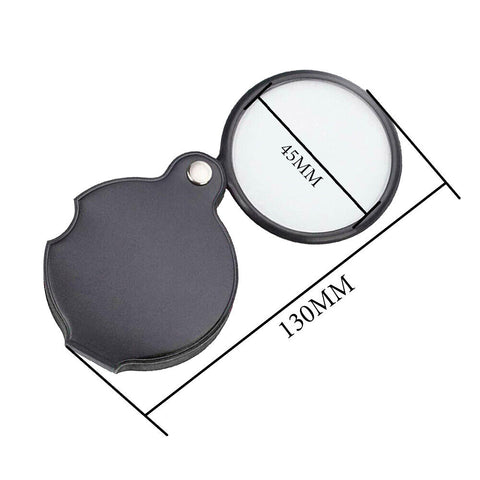 Portable 5X Magnifying Magnifier Foldable Pocket Size Reading Loupe Glass Loop