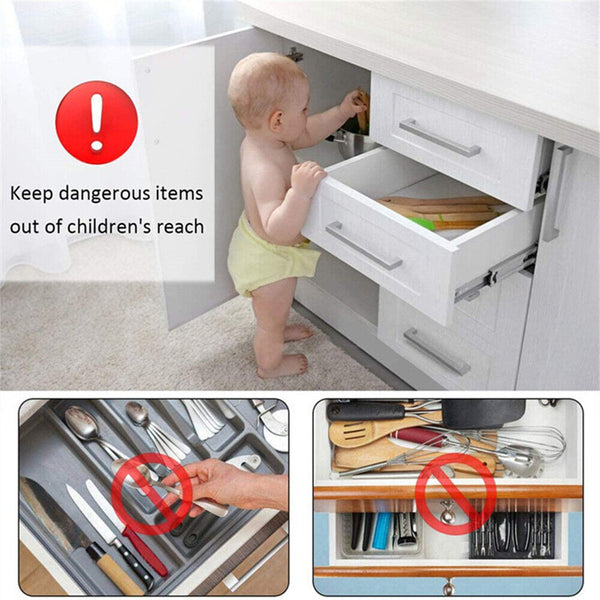 Child Safety Locks Baby Magnet Lock No Drill For Kitchen Cabinet Drawer Cupboard