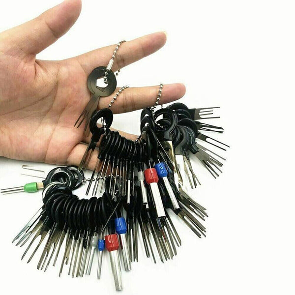 100PCS/Set Terminal Removal Tool Box Pin Extractor Electrical Wire Connector Kit