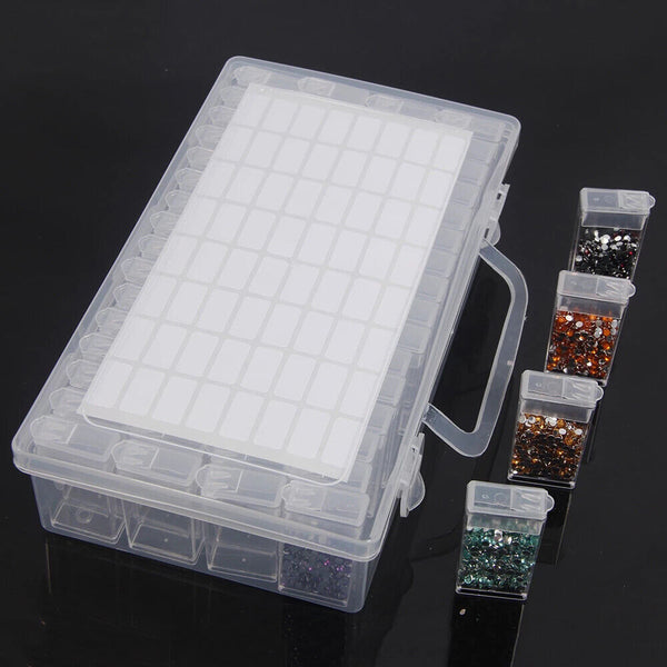 64 Grid Diamond Painting Storage Box Art Nail Bead Accessories Case Kit AU