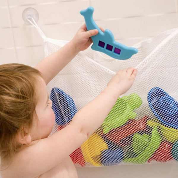 1/2x Toy Bath Storage Bathroom Suction Bathtub Stuff Net Mesh Doll Baby Toys Bag