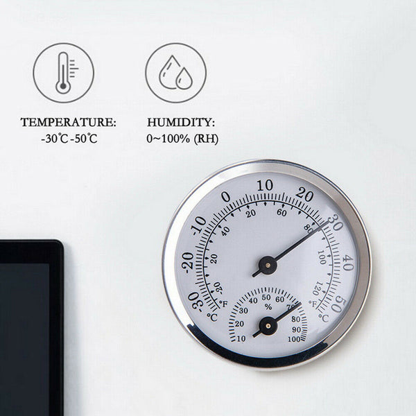 Temperature Gauge Analogue Humidity Hygrometer Classic Simple Thermometer Meter