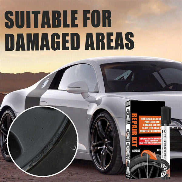 Universal Black Wheel Scratch Repair Touch Up Kit Car Rim Scratch Repair Kit NEW