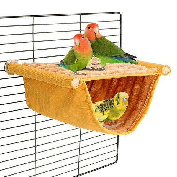 Winter Warm Bird Nest Bed Hanging Hammock Snuggle Hut Parrot House Tent Toy