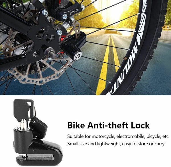 Portable Bike Bicycle Lock Bike Disc Brake Lock Motorcycle Security Anti Theft