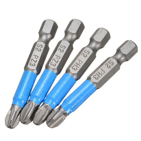 10pcs Anti Slip Electric Hex Shank Magnetic 50mm PH2 Cross Screwdriver Bit TM