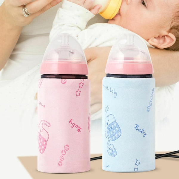 USB Baby Bottle Warmer Thermostat Portable Travel Milk Feeding Heater Bag Pouch