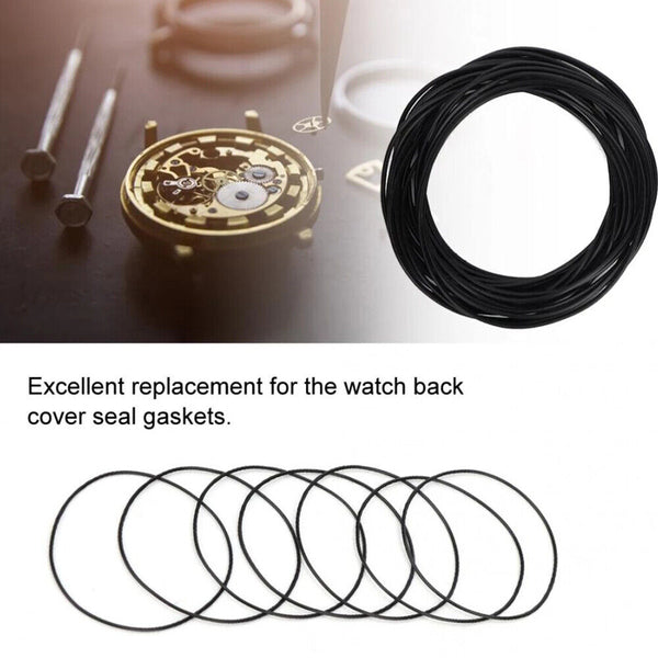 200pcs Waterproof O-Ring Watch Back Seal Gaskets Watch Repair Tool (0.7mm) AU