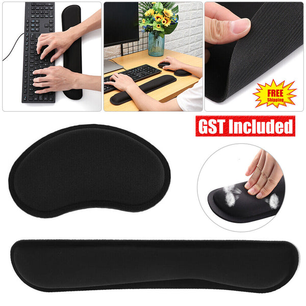 Keyboard Wrist Rest Pad Mouse Gel Wrist Rest Support Cushion Memory Foam