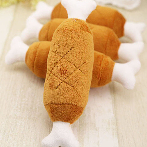 Pet Dog Toy Puppy Chew Toy Squeaker Squeaky Soft Sound Teeth Plush Play AU