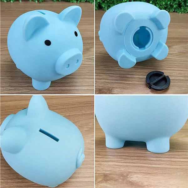 Pig Piggy Bank Coin Openable Money Save Box Soft Plastic Toy Kids Gift Cash Box