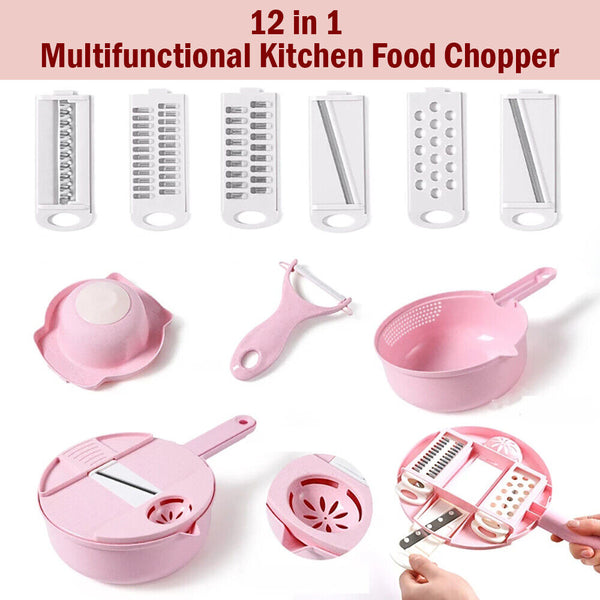 12 in 1 Multifunctional Kitchen Chopping Artifact Vegetable Slicer Food Chopper