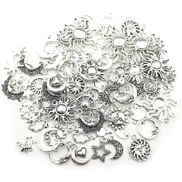 70PCS Bulk Tibetan Silver Mixed Charms Pendant Jewelry DIY Making Craft Findings