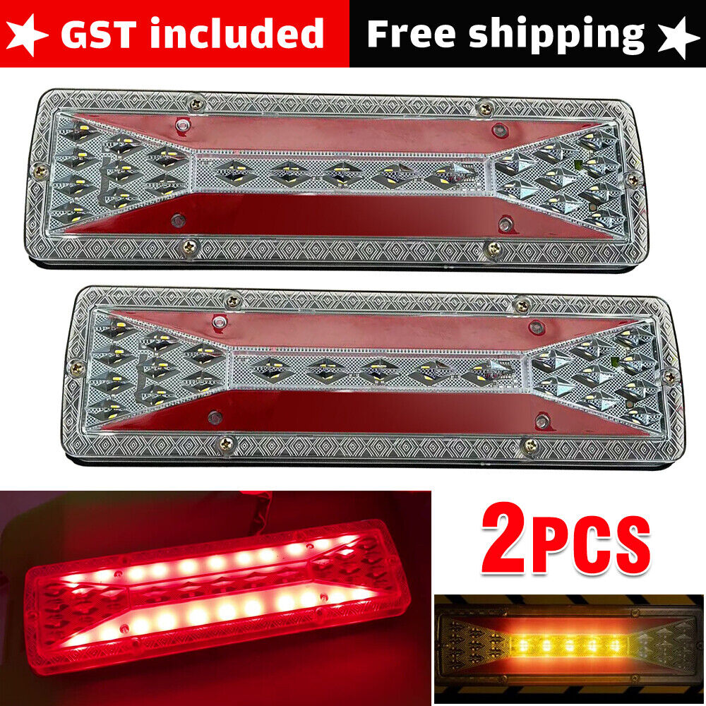 X2 LED Trailer Lights Tail Lamp Stop Brake Dynamic Indicator 12V Taillight Lamp