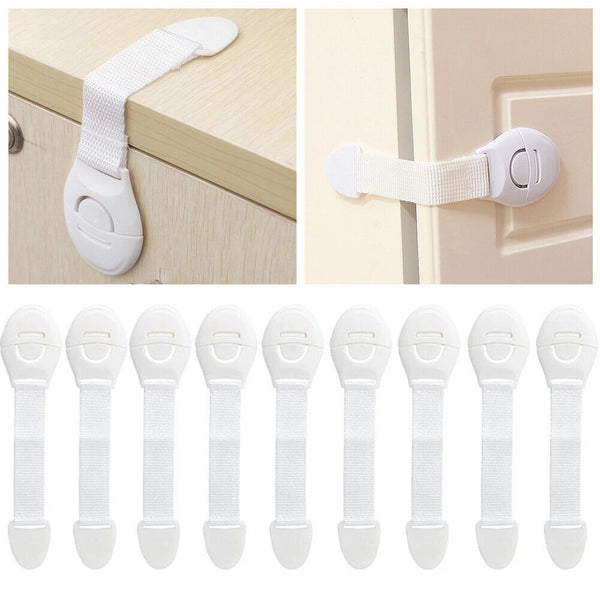 Child Kids Baby Safety Locks Door Drawers Cupboard Oven Cabinet Adhesive Belt AU