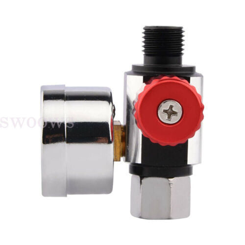 1/4" Adjustable Air Regulator Bar Pressure Gauge Paint for Spray Sprayer Gun