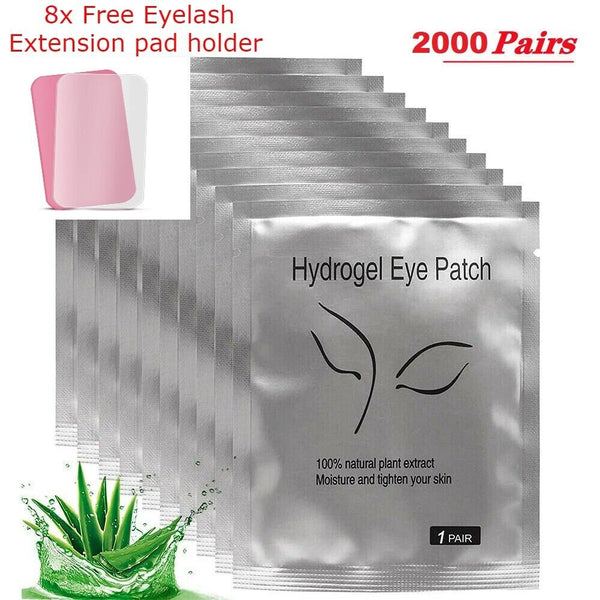 UPTO 2000 Under Eye Gel Pads Free Eyelash Extension Pad Holder Accesories