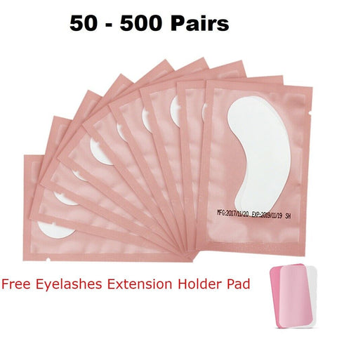 500 PAIRS Under Eye Gel Pads Free Eyelash Extensions Accessories Lashes Holder