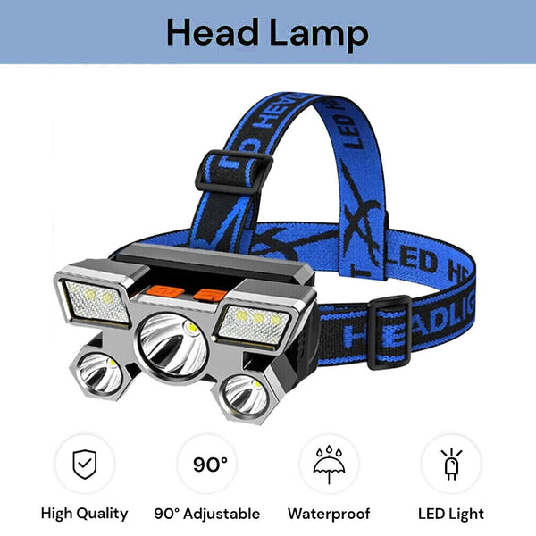 LED Head Light Torch USB Rechargeable Headlamp Flashlight Camping Fishing Lamp