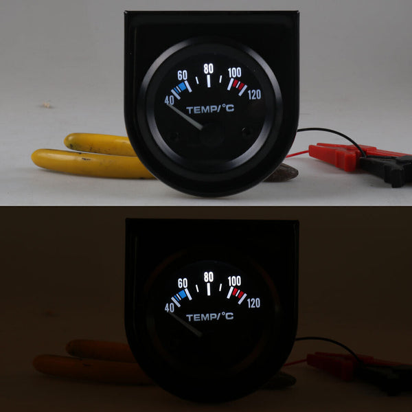 Universal 2'' 52mm Auto Car Water Temperature Temp Gauge Pointer Meter 40-120℃