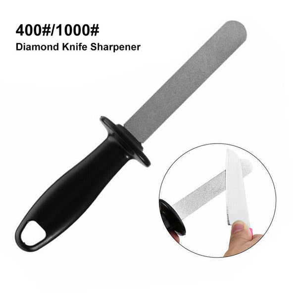 1X 400#/1000# Diamond Knife Sharpener Rod Kitchen Sharpening Steel Household AU