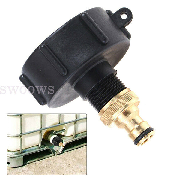 IBC Tank Adapter S60X6 Coarse Threaded Brass Garden Tap With 3/4" Hose Fitting