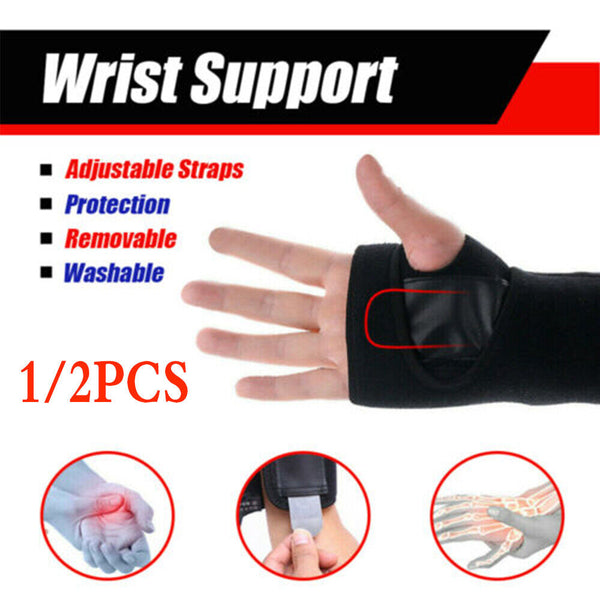 Wrist Support Splint Carpal Steel Tunnel Syndrome Sprain Strain Bandage Brace