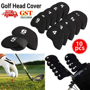 10PCS Golf Head Cover Iron Club Putter Head Mutispandex Covers Protector Set AU