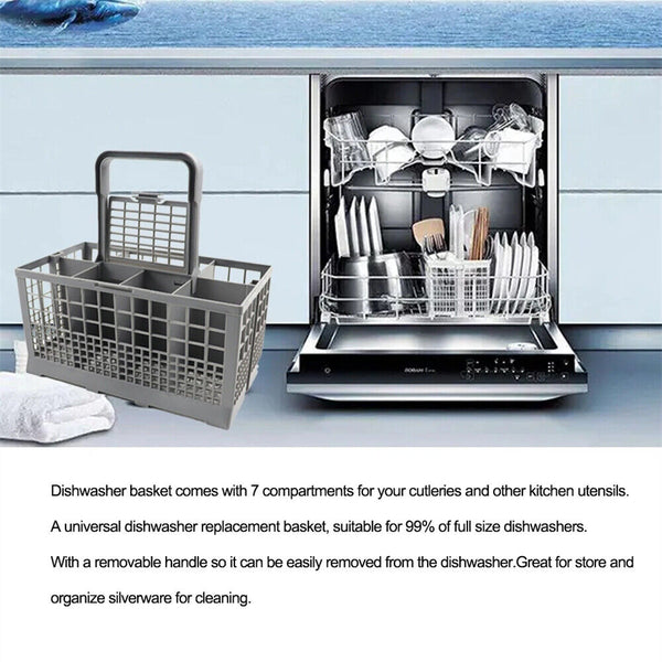 Universal Dishwasher Cutlery Basket Suits for Many Brands 240mm X 135mm X 122mm